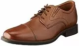 Clarks Herren Whiddon Cap Oxford, Dark Tan Leder, 45 EU Weit
