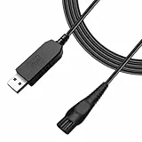 Tobfit 15V HQ8505 Ladekabel für Philips Rasierer 3000 5000 7000 9000 Series MG7745 MG7730 MG7720 MG7710 One Blade Pro QP6510 QP6520 QP6530 QP6541 QP6550 QP6620 QP6650 QP6651,USB Ladekabel