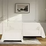 BellaHills Wasserdicht Sofabezug Ecksofa I Form Sofa Überzug Couchbezug Couch Überwurf 1/2/3 Sitzer Sofaschutz Sofaüberwurfe Couchschoner Sofabezüge für Hund Katze (Beige, 180230cm x 180279cm)
