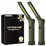 Coquimbo LED Arbeitsleuchte Taschenlampe Aufladbar, Vatertagsgeschenk für Papa Männer Ihn, Werkstattlampe Grill Licht mit Magnet und Haken für Auto Reparatur Garage Camping Notfall (Grün)