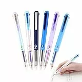 Gelstifte, einziehbare Gelstifte, 18 Farben, Tinten-Kugelschreiber, 0,5 mm, 6 Stück, glattes Schreibwaren, Schulbedarf, tragbar, für Zuhause, Büro, Kunstprojekte, Journaling, Zeichnen, Notizen