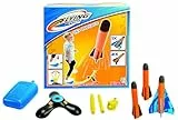 Super Launch Set, Rakete, Flugrakete, verstellbare Abschussvorrichtung, Luftdruckantrieb, mit 2 Raketen und 1 Flugzeug, je 20cm Länge, ab 3 Jahren