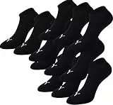 PUMA Unisex Sneakers Socken Sportsocken 4 x 3er Pack (schwarz, 39-42)