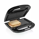 Tristar 3-in-1 Sandwich-Maker SA-3071 – Auswechselbare Sandwich-, Grill- und Waffel-Platten – Grillfläche: 22,4 x 12,5 cm – 750 W, Schwarz