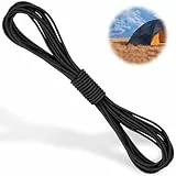 Akicderu Gummiseil, 5mm 20m Expanderseil, Vielseitige Gummikordel, Stark elastisches Gummischnur, Gummiband, Planenseil, Spannseil für DIY, Schwarz