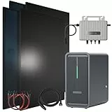 SUNNIVA® 1840W Balkonkraftwerk mit 2,24 kWh Speicher MARSTEK B2500-D, BIFAZIAL FULLBLACK komplett Steckdose, PV Solaranlage Komplettset mit Solarspeicher, 4x 460W N-Type Glas-Glas Bifacial Module