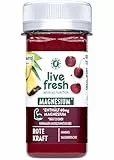 LiveFresh Magnesium Shot - 24x60ml | Kaltgepresste¹ Shots aus Ananas & Sauerkische ohne Zuckerzusatz | In Deutschland hergestellt | Kühl geliefert | Rote Kraft