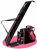 STYNGARD Skitasche Set Skisack [120 cm bis 160 cm] und Skischuhtasche mit Helmfach [40 L] - Skitasche und Stiefeltasche mit Lüftungsgitter - Modell St. Moritz (Schwarz-Pink)