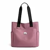 YXQSED Nylon Shopper Damen, Leicht Multi-Tasche Handtasche Wasserdicht Groß Umhängetasche Rosa