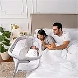 Halo Babybassinet - Flex Travel Cot | Tragbarer Säuglingsbleibner | Nachtbettbett, atmungsaktives Stoff, wasserdichte Matratze und Einstellbarer Stand für Neugeborene Jungen & Mädchen | Lullaby Trust