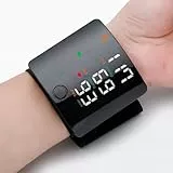 Blutdruckmessgerät Handgelenk mit Digitales LCD-Bildschirm, Wiederaufladbares Automatisches Blutdruckmessgerät, Tragbares Blutdruckmessgerät für Heim oder unterwegs, nur Englische Sprachübertragung