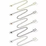 guduling 5 Stück Taschenuhrkette mit 2 Haken, Taschenuhr Kette, 36,5 X 1,3 X 0,8 cm Weste Kette Uhr für Herren Damen, Taschenuhrkette aus Metall in 5 Farben