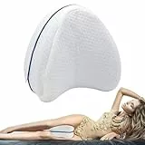 ROXANEPIG Beinkissen, Kniekissen für Seitenschläfer – ergonomisches Seitenschläferkissen für optimale Unterstützung – Memory Foam Kissen für Seitenschläfer stützt Beine, Knie und Rücken (Weiß)