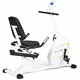 SportPlus Heimtrainer mit Magnetbremse 24 Widerstandsstufen, gelenk- und rückenschonend, extra weicher Sitz, bis 200 Watt, Fitnessgerät für Senioren