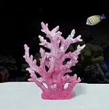 GeRRiT Künstliche Korallen für Aquarien, Kunststoff, Dekoration für Aquarium-Landschaft, Aquarium-Dekoration, Höhle, Harzkoralle (rosa Koralle)