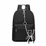 Wadirum Mädchen Schulrucksack Niedliche Schultasche für Mädchen und Jungen Schwarz