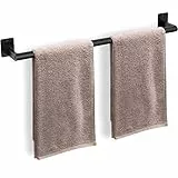 JIAPAIDUO Handtuchhalter Bad, Handtuchstange für Badezimmer Wandmontage, Metall Gästehandtuchhalter, Matt Schwarz 60CM/24 Inch