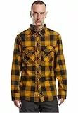 Brandit Check Shirt Long Sleeve, Farbe: Black-Yellow, Größe: XXL