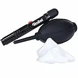 Rollei Profi Objektiv-Reinigungsset - Kamera-Blasebalg/Air Blower, Lenspen + Microfaser-Reinigungstuch zur professionellen Objektivreinigung 27026 Schwarz