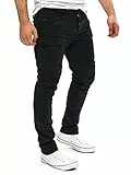 Yazubi Jayden - Männer Cargohose mit Seitentaschen - Herren Cargo Hosen Slim Fit - Stretch Stoffhose, Schwarz (Black 4008), W32/L32