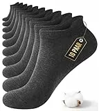 10 Paar Sneaker Socken Herren Damen,Sportsocken Halbsocken Kurze Atmungsaktiv Baumwolle Socken (DE/NL/SE/PL, Numerisch, 43, 46, Regular, Regular, Dunkelgrau)