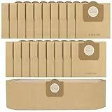 Fishoney 20 Stück WD3 Staubsaugerbeutel für Kärcher 6.959-130.0, Papier filterbeutel für WD3, 1629-800.0, MV3, A2201/2204/2504/2554/2251/2604 Kärcher WD3 Beutel Staubsauger Papierbeutel
