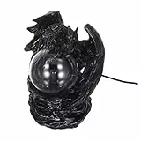 SOLUSTRE Gothic Plasma Ball mit Drachenmotiv USB-betriebene Elektrostatistische Farbwechsel-Lampe Fantasievolle Nachtlicht-Dekoration für Halloween Mittelalterliches Design Einfache