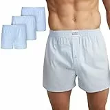Jockey Boxer Woven - Baumwoll Boxershorts Herren im 3er Pack, Unterhose mit Eingriff und Knopf, atmungsaktive Unterwäsche für Männer, weicher Komfortbund, 3er Set, in Mehrfarbig
