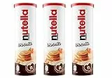 3x Ferrero Nutella Biscuits biscotto con un cremoso cuore di Nutella Keks mit cremigem Nutella-Herz Kekse 166g Tube