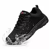 LARNMERN Kochschuhe rutschfeste Schuhe Herren Damen Wasserfeste Küche Arbeitsschuhe Laufsohle Non-Slip Gastro Kellner Sportschuhe Outdoor Fitness OHNE-Stahlkappe,Schwarz / 38 EU