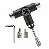 VANZACK Multifunktionales Skateboard T-Werkzeug-Set Tragbares Skate Tool Für Skateboard Und Cruiser-Modelle Aus Robustem Und Reparaturen Und Wartung Schwarz
