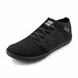 Hitmars Barfußschuhe Herren Damen Barfussschuhe Traillaufschuhe Barfuß Schuhe Zehenschuhe Trail Running Sneaker Trekkingschuhe Fitnessschuhe Unisex Schwarz 4 Größe 43