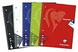 Clairefontaine 307253C - Packung mit 5 Heften / Collegeblöcken, DIN A4, 80 Blatt 90g dot/punktkariert, Farben sortiert, 1 Pack