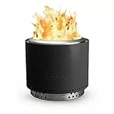 Solo Stove Feuerschale Bonfire 2.0 mit Standfuß | Feuerstelle für Raucharme Holzverbrennung, Herausnehmbare Auffangschale, Mobile Outdoor Feuertonne für Unterwegs, Edelstahl, 49,5x44,5cm, 11,4kg, Grau