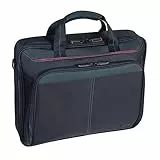 Targus CN31 Classic Clamshell Case Laptoptasche 15,6 Zoll, bequeme Umhängetasche mit gepolstertem Schultergurt, Notebooktasche mit Innenfächern – Schwarz,