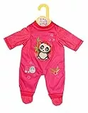 Zapf Creation 871461 Dolly Moda Strampler mit Panda 43cm - Puppenstrampler für 39-46 cm große Puppen, pink.
