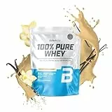 BioTechUSA 100% Pure Whey | Proteinpulver mit BCAA und Glutamin | Glutenfrei, Palmölfrei | 21g Protein pro Portion, 1 kg, Bourbonvanille