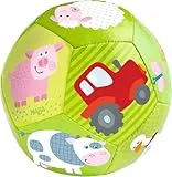 HABA Babyball Bauernhof – Weicher Greifball für Babys & Kleinkinder ab 6 Monaten – Spielerisches Fördern von Motorik & Koordination – 11 cm Durchmesser – 1302483001