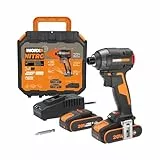 WORX Nitro Akku Schlagschrauber 20V WX265 - leistungsstarker Brushless Motor - 3 Geschwindigkeitsstufe & 2 Modi - 200Nm Drehmoment - 3400 U/min - leicht & kompakt - inkl. 2 x 2Ah Akkus & Ladegerät