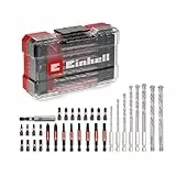 Original Einhell M-CASE 33-tlg. schlagfestes Bit- und Steinbohrer-Set (25-mm-Bits, 50-mm-Bits, Steinbohrer, 60-mm-Bithalter inkl. Aufbewahrungsbox)