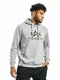 Alpha Industries Herren Basic Hoody Kapuzensweat Für Kapuzenpullover, Grey Heather (178312-17), M EU