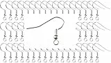 Miniblings 300x Ohrhaken Rohlinge versilbert - Ohrringe DIY machen basteln I Fischhaken Haken Set zur Schmuckherstellung - 19x22mm