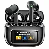 ZIUTY Kopfhörer Kabellos Bluetooth 5.4, In Ear Ohrhörer mit Touchscreen Display, ANC & ENC Mikrofon, 5 EQ Modi, HiFi Stereo Sound, 48 Std. Spielzeit, IPX7 Wasserdicht für iPhone und Android-Schwarz