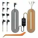 REDTIGER F7N Dash Cam Hardwire Kit, Dashboard Camera Car Charger Cable Kit 12V- 24V to 5V w/Fuse Kit, Low Voltage Protection for Dash Cam Double-4 Fuses