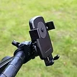 RHINORO Golf Push Trolley Handyhalterung, Universal Smartphone Halterung mit verstellbarem Kugelkopf, sichere Kralle, Schwarz