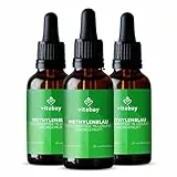 Vitabay Methylenblau hochdosiert Tropfen VEGAN - 3 x 100ml Lösung mit 99,8% Reinheit - Hochdosiert Methylene Blue - Methylene Blau 1% Lösung - Laborgeprüft & in Deutschland hergestellt
