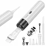 Chuboor Mini Staubsauger Handstaubsauger akku, 15000Pa Leistungsstarker Akku Handstaubsauger Hohe Leistung Mini Staubsauger 6 in 1 mit Luftgebläse/Inflator/Pumpe/LED und SOS-Licht