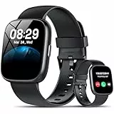 Smartwatch Herren Damen, 1.83' Smart Watch mit Bluetooth Anrufen/Alexa, 100+Sportmodi Fitnessuhr mit Herzfrequenz/Schlafmonitor/Schrittzähler, IP68 Wasserdicht Fitness Tracker Sportuhr für Android iOS