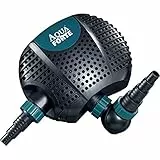 AquaForte O-Plus 6.500 Niederspannungs-Filterpumpe (12 Volt), 50 Watt, Maximale Fördermenge 6.5 m3 pro Stunde, maximale Förderhöhe 4 Meter, Ideal für Schwimmteiche, Schwarz