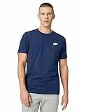 Nike Herren T-Shirt Sportswear Club, Midnight Navy/White, M, AR4997-410